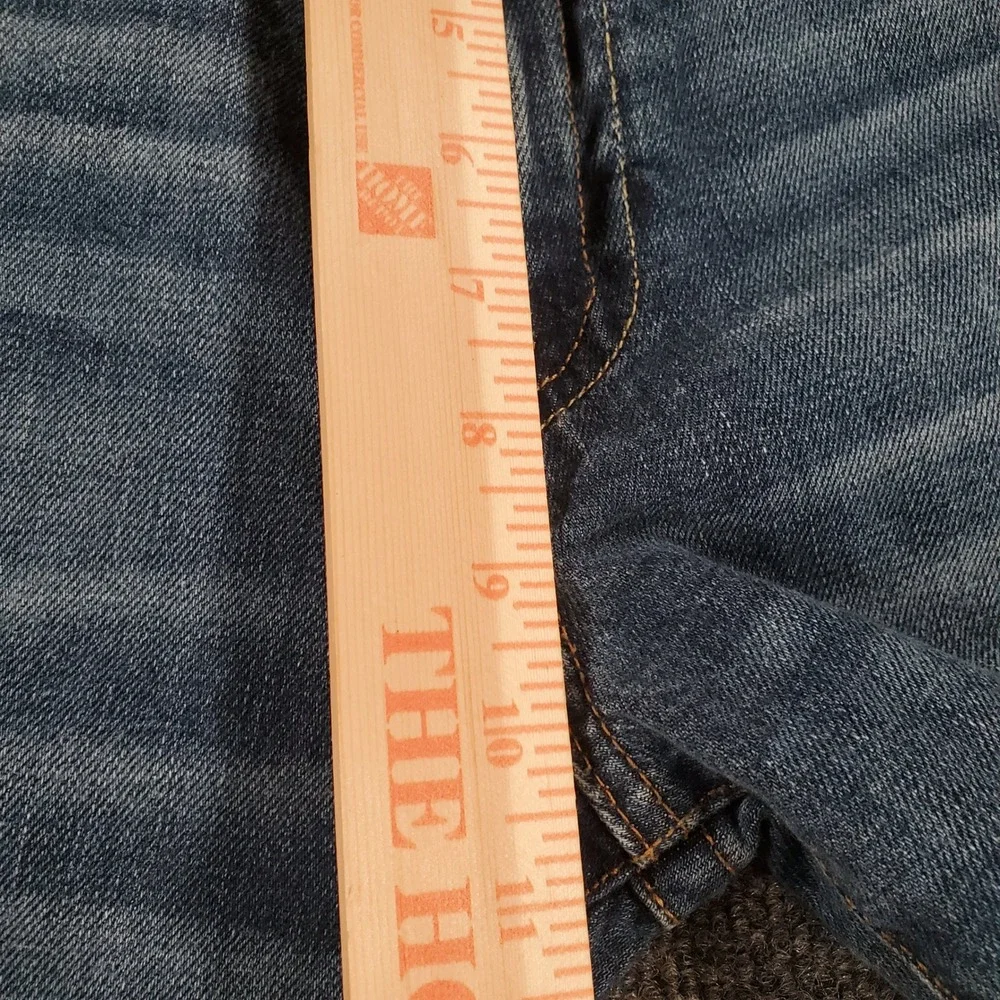 True Religion Jeans Mens 33x33 Ricky Relaxed Straight Blue Flap Stretch